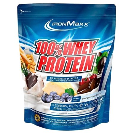 Протеин IronMaxx 100% Whey Protein - 500 г (пакет) - Клубничное мороженое