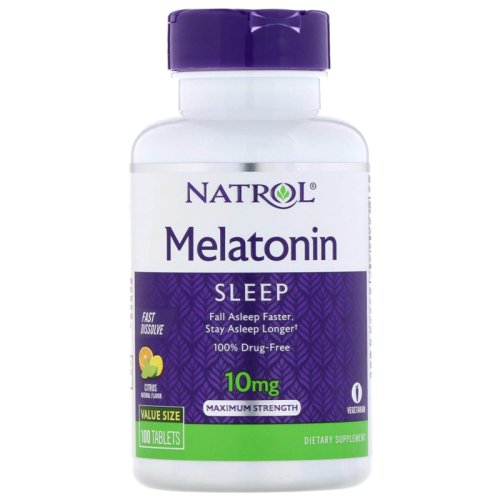 Добавки для здоровье и долголетие Natrol Melatonin 10mg Citrus - 60 таб