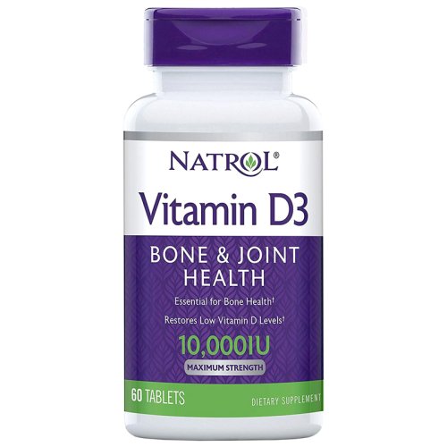 Добавки для здоровье и долголетие Natrol Vitamin D3 10,000IU - 60 таб