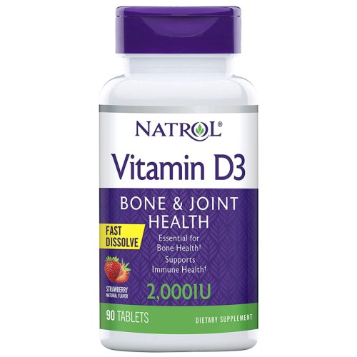 Добавки для здоровье и долголетие Natrol Vitamin D3 2,000 IU Straw - 90 таб