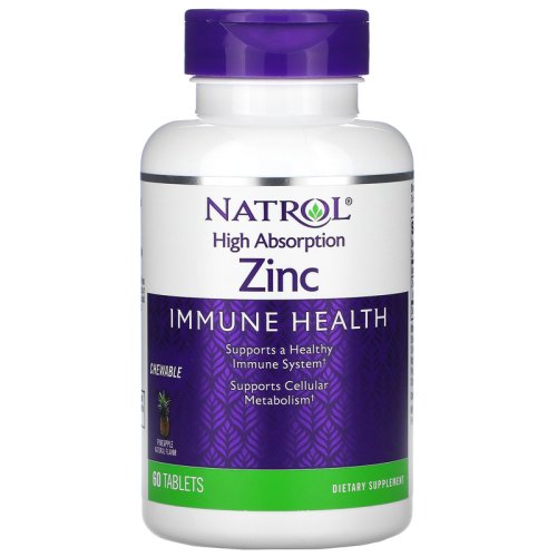 Добавки для здоров'я і довголіття Natrol Zinc - 60 піг. Pineapple