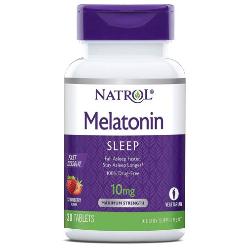 Добавки для здоров'я і довголіття Natrol Melatonin 10mg Straw - 60 +15 піг