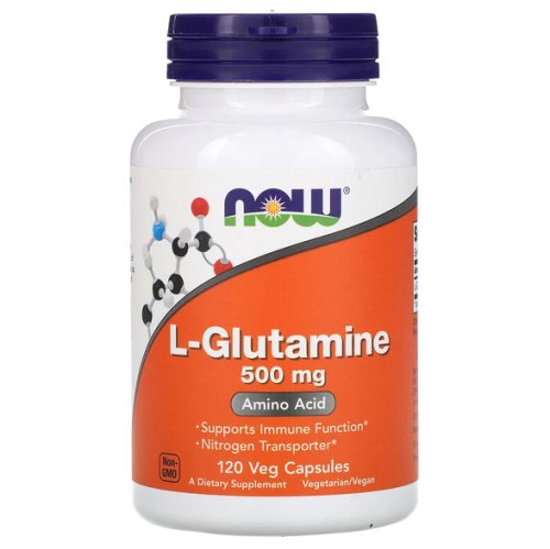 Витамины NOW L-Glutamine 500 мг - 120 веган капс