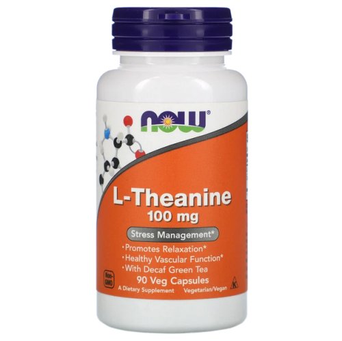 Витамины NOW L-Theanine 100 мг - 90 веган капс