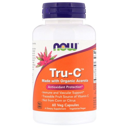 Витамины NOW Tru-C Acerola - 60 веган капс