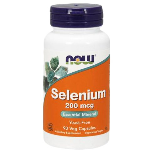 Вітаміни та мінерали NOW SELENIUM 200 мкг 90 веган капс