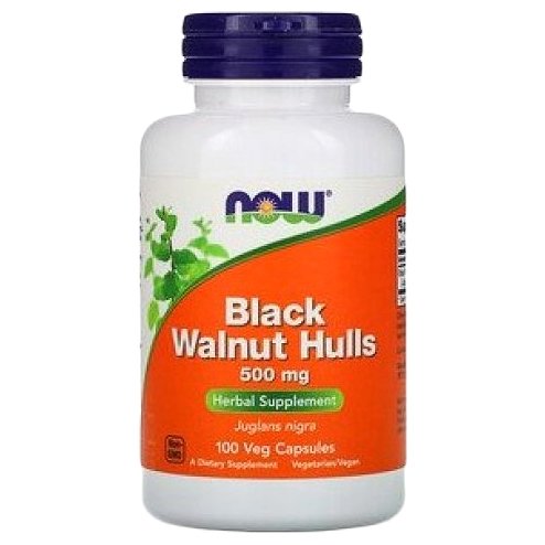 Витамины и минералы NOW Black Walnut Hulls 500 mg - 100 веган капс