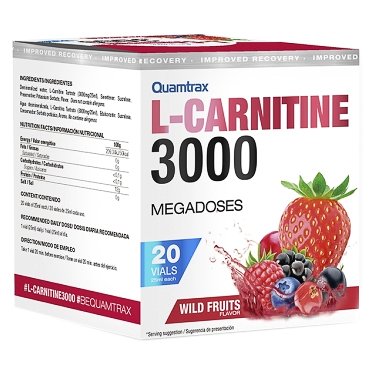 Жироспалювач Quamtrax L-Carnitine 3000 - 20 флаконів - фруктовый