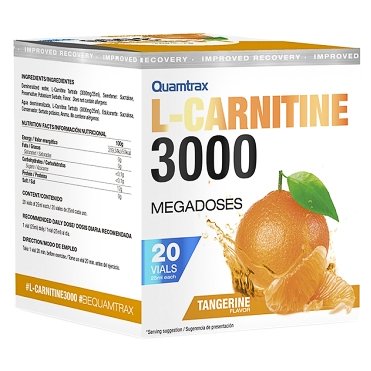 Жиросжигатель Quamtrax L-Carnitine 3000 - 20 флаконов - мандарин