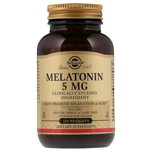 Добавки для здоров'я і довголіття Solgar Melatonin 5 мг - 60 піг