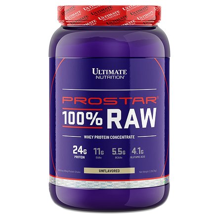 Протеины Ultimate Nutrition Prostar 100% Raw Whey WPC 1 кг