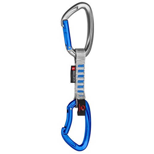 Відтяжка Mammut Crag Indicator Express Set Straight Gate/Bent Gate.silver-ultramarine 15 cm