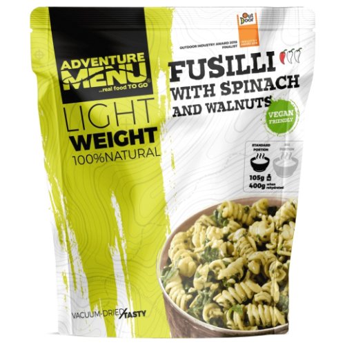 Макароны со шпинатом и орехами Fusilli with spinach and walnuts