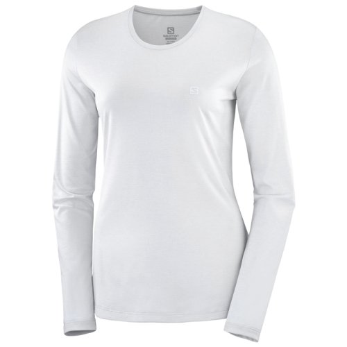 Футболка Salomon AGILE LS TEE W White/OYSTER/Heather