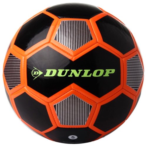 Футбольный мяч Dunlop Football черный+оранжевый