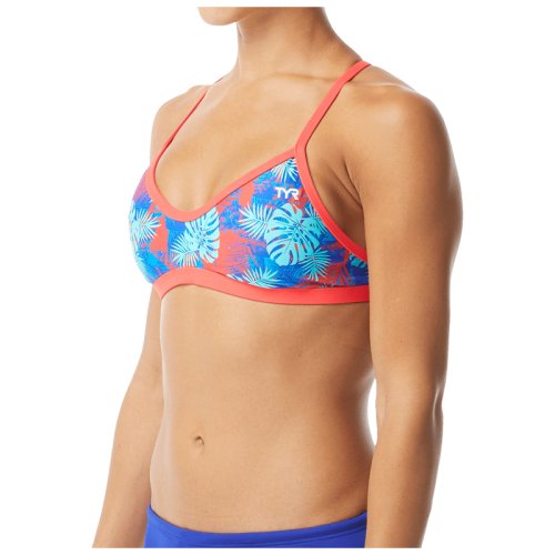 Топ для плавання TYR Tortuga Crosscut Tieback Top, Teal / Multi(978), L