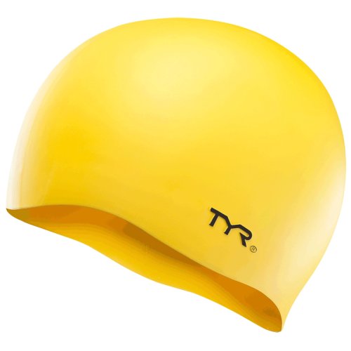 Шапочка для плавания  TYR Wrinkle-Free Silicone Swim Cap, Yellow (720)