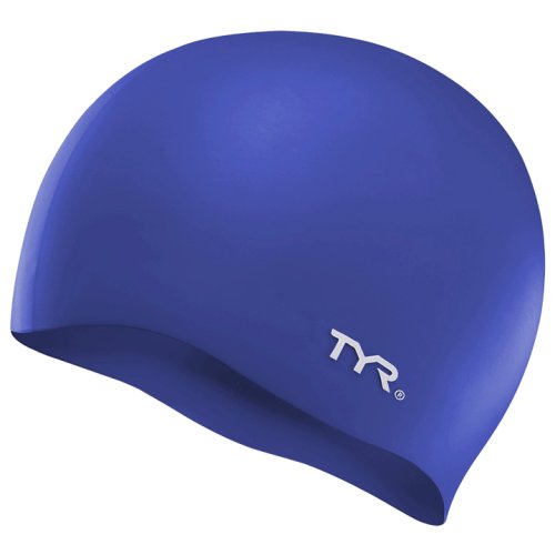 Шапочка для плавания  TYR Wrinkle Free Junior Silicone Swim Cap, Royal (428)