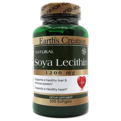 Добавка для мозга и психики Earth‘s Creation Soya Lecithin 1200 mg - 100 софт гель