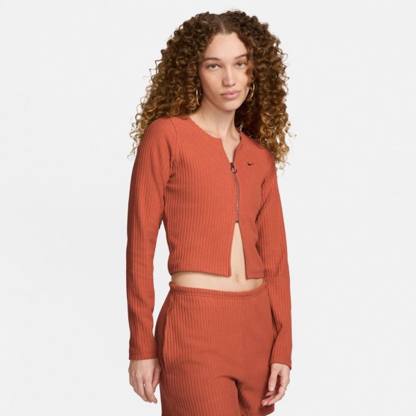 Жіноча толстовка NIKE W NSW CHLL KNT RIB FZ CRDGN