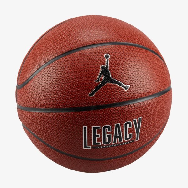 М'яч баскетбольний JORDAN LEGACY 2.0 8P DEFLATED AMBER/BLACK/METALLIC SILVER/BLACK 07
