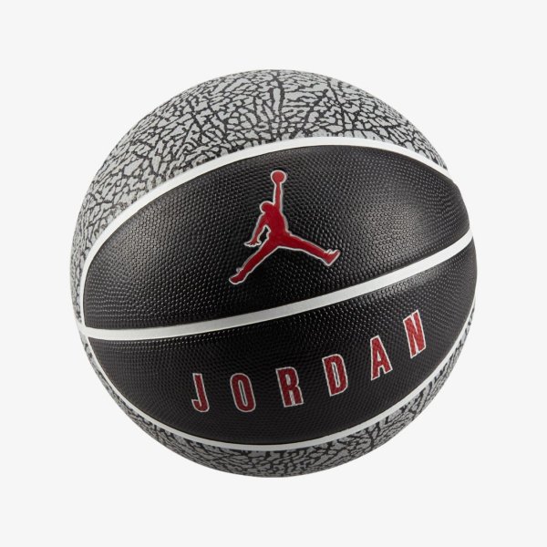 М'яч баскетбольний JORDAN PLAYGROUND 2.0 8P DEFLATED WOLF GREY/BLACK/WHITE/VARSITY RED 07