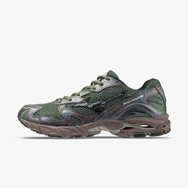 Чоловічі кросівки MIZUNO WAVE RIDER 10 Y2K PACK AGAVE GREEN / BLACK SAND
