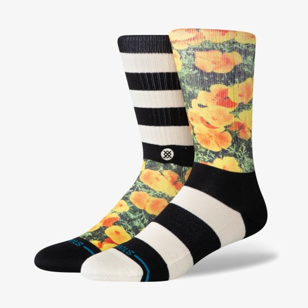 Шкарпетки STANCE VERY POPPIN CREW BLACK / WHITE