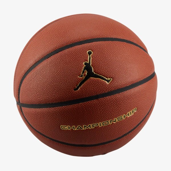 М'яч баскетбольний JORDAN CHAMPIONSHIP 8P DEFLATED NFHS AMBER/BLACK/METALLIC GOLD/BLACK 07