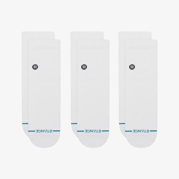 Набір шкарпеток STANCE ICON QUARTER 3 PACK WHITE (3 ПАРЫ)