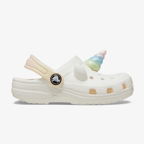 Дитячі тапочки CROCS CLASSIC CLOG IAM RAINBOW UNICORN CHALK (TD)