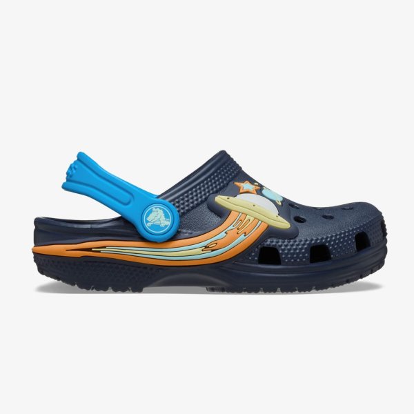 Дитячі тапочки CROCS CLASSIC CLOG UFO LIGHTS NAVY (TD)