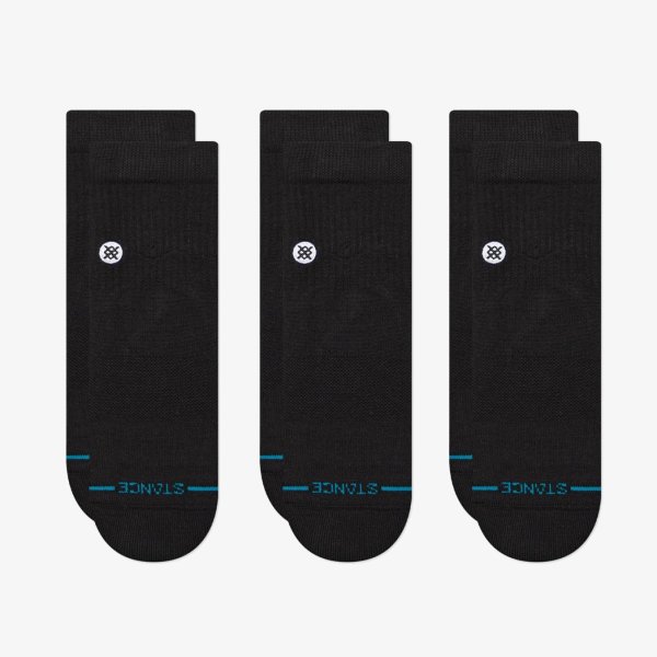 Шкарпетки STANCE ICON QUARTER 3 PACK BLACK