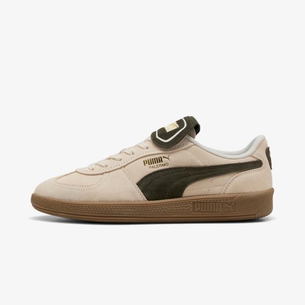Жіночі кросівки PUMA PALERMO PREMIUM SUEDE ALPINE SNOW / DARK OLIVE