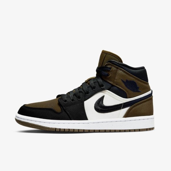 Жіночі кросівки WMNS AIR JORDAN 1 MID SE LIGHT OLIVE