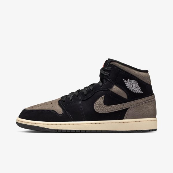 Чоловічі кросівки AIR JORDAN 1 MID SE BLACK/OLIVE GREY