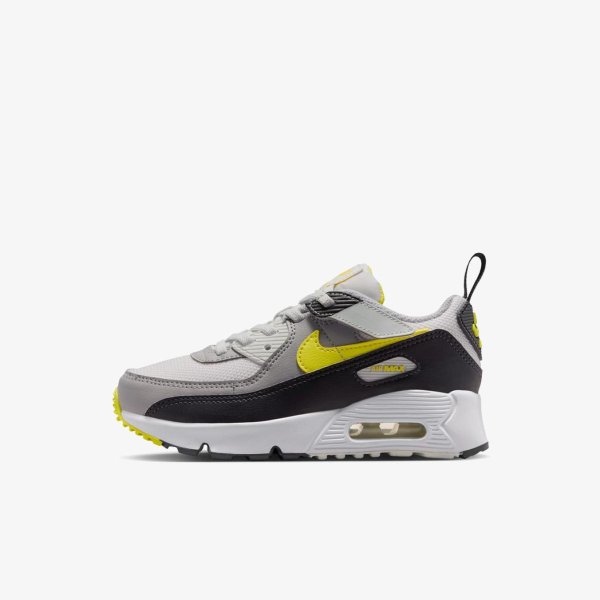 Дитячі кросівки NIKE AIR MAX 90 EASYON MESH LIGHT SMOKE GREY / SONIC YELLOW (PS)