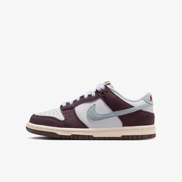 Дитячі кросівки NIKE DUNK LOW SE BURGUNDY ASH / GLACIER BLUE (GS)