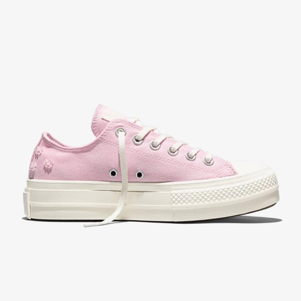 Жіночі кеди CONVERSE CHUCK TAYLOR ALL STAR LIFT OX BEADS PINK / MILK