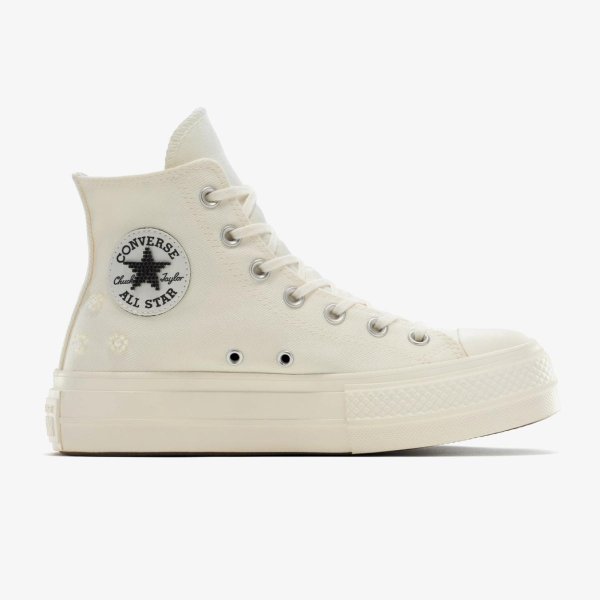 Жіночі кеди CONVERSE CHUCK TAYLOR ALL STAR LIFT HI BEADS KHAKI / OFF WHITE
