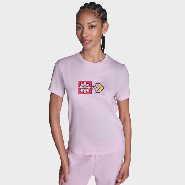 Жіноча футболка CONVERSE INFLATED SQUARED FLOWERS STANDARD FIT TEE