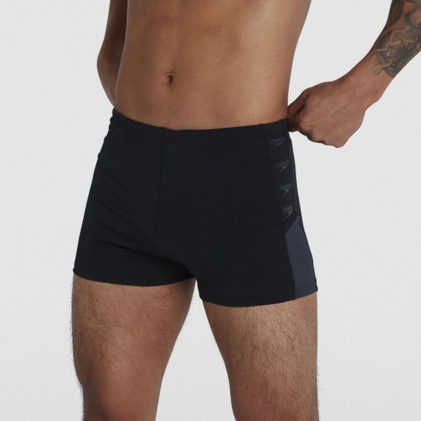 Плавки Speedo BOOM LOGO SPLICE ASHT AM BLACK / GREY