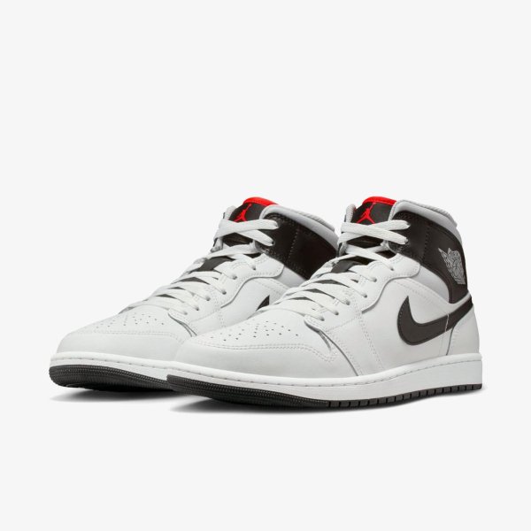 Чоловічі кросівки AIR JORDAN 1 MID NEUTRAL GREY / INFRARED