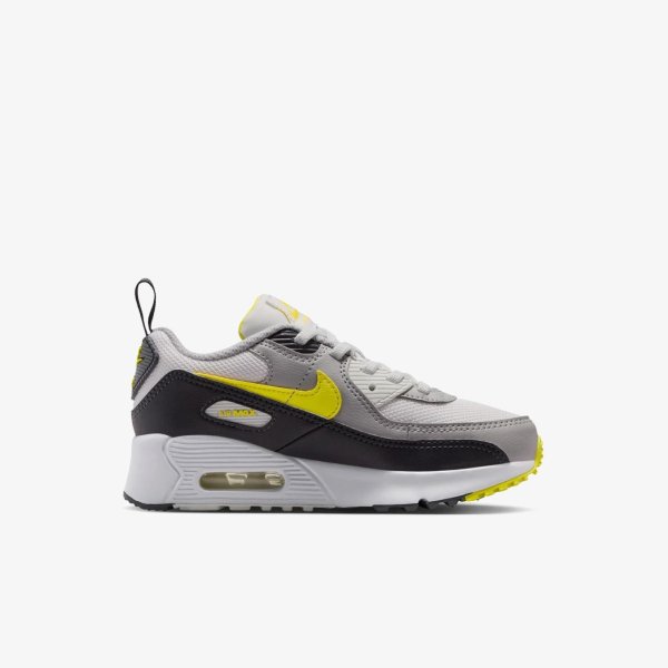 Дитячі кросівки NIKE AIR MAX 90 EASYON MESH LIGHT SMOKE GREY / SONIC YELLOW (PS)