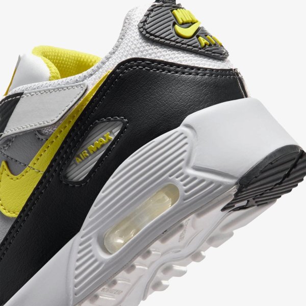 Дитячі кросівки NIKE AIR MAX 90 EASYON MESH LIGHT SMOKE GREY / SONIC YELLOW (PS)