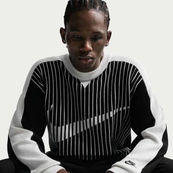 Чоловічий лонгслів NIKE M NK CLUB SWEATER JERSEY