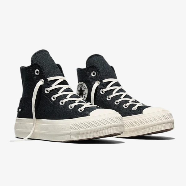 Жіночі кеди CONVERSE CHUCK TAYLOR ALL STAR LIFT HI BEADS KHAKI / OFF WHITE BLACK