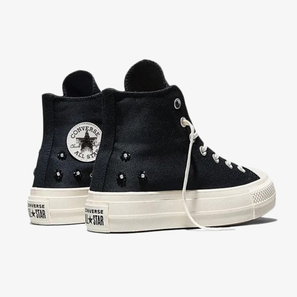 Жіночі кеди CONVERSE CHUCK TAYLOR ALL STAR LIFT HI BEADS KHAKI / OFF WHITE BLACK