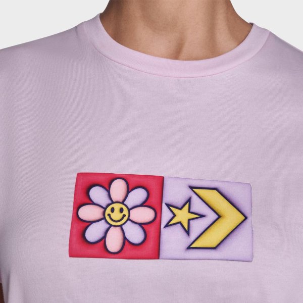 Жіноча футболка CONVERSE INFLATED SQUARED FLOWERS STANDARD FIT TEE