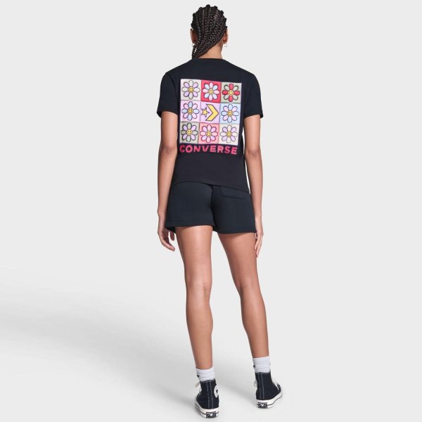 Жіноча футболка CONVERSE INFLATED SQUARED FLOWERS STANDARD FIT TEE
